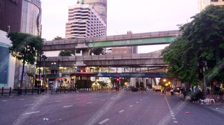 ปิดจราจรเคลียร์พื้นที่ราชประสงค์